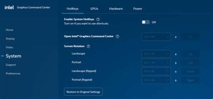 Picture from Intel Control Panel