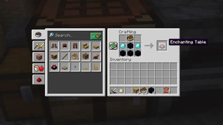 Picture of the enchantment table GUI