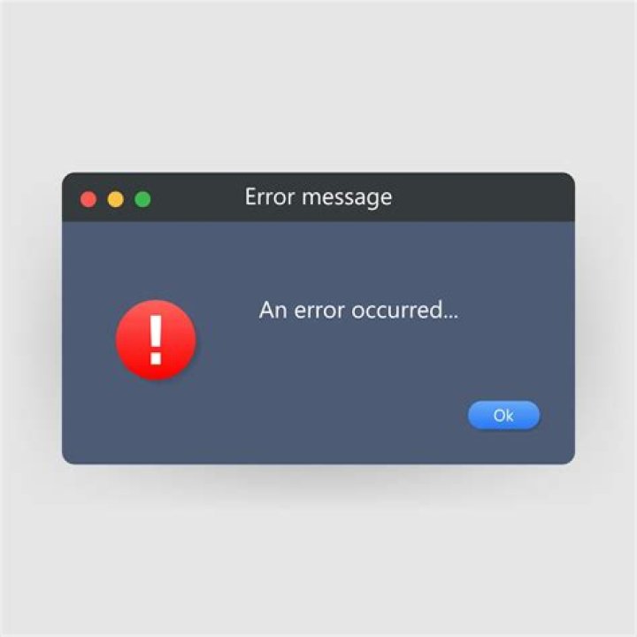 Picture of the error message.