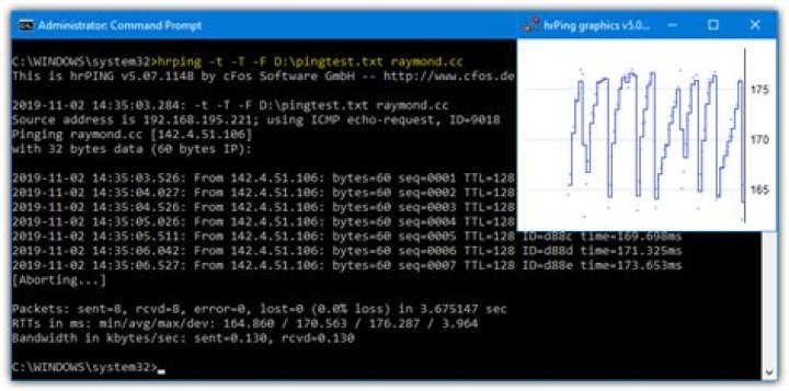 Ping with timestamp on Windows CLI