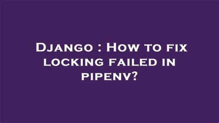Pipenv stuck 