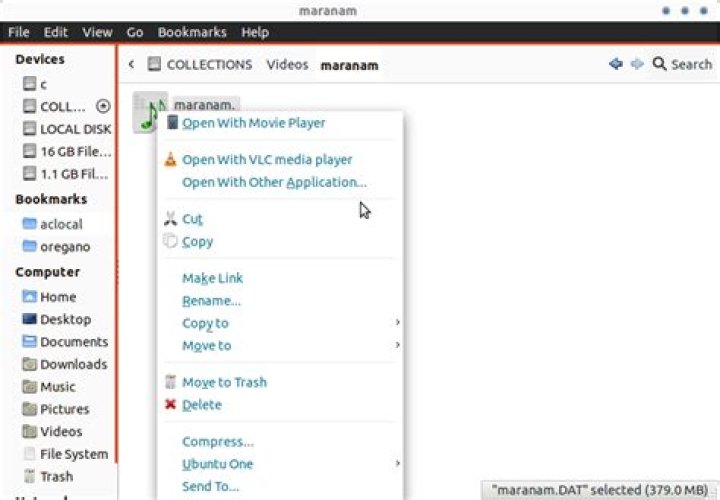 Playing VCD[.dat] in linux