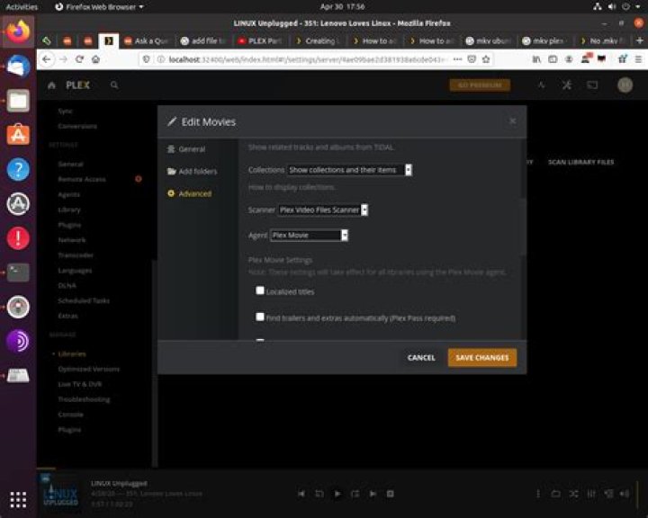 plex: how to add a local .mkv file to a library?