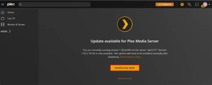 Plex update not installing