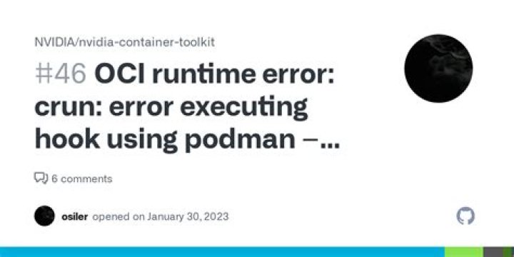 podman: OCI Runtime crun is in use by a container, but is not available (not in configuration file or not installed)