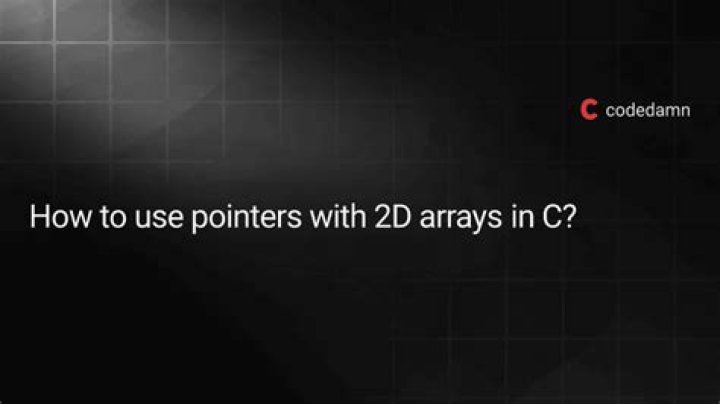 Pointer to 2D arrays in C