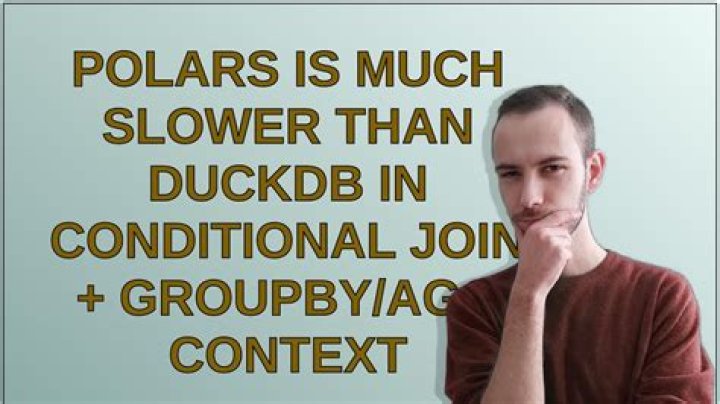 Polars is much slower than DuckDB in conditional join + groupby/agg context
