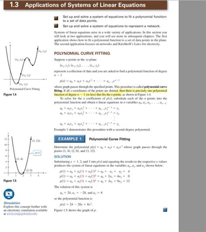 Polynomial curve fitting in linear algebra. Why do you need a polynomial of n-1?