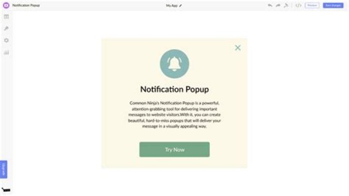Pop-up notification at a specified time or after a specified timeout