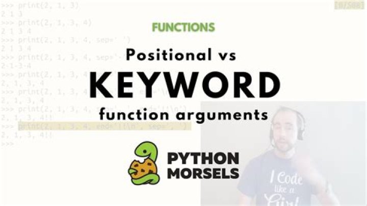 Positional argument v.s. keyword argument