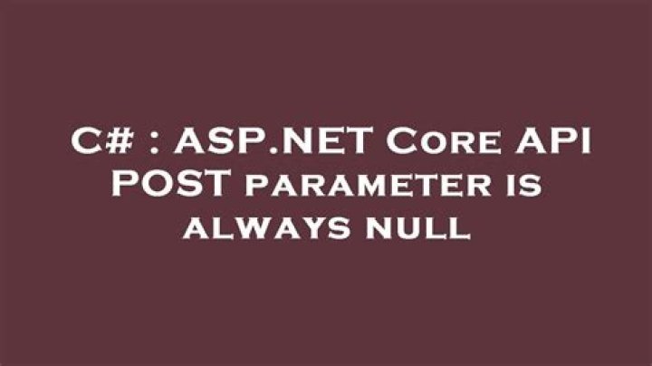 Post parameter is always null