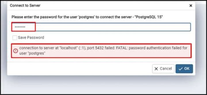 Postgres password authentication fails