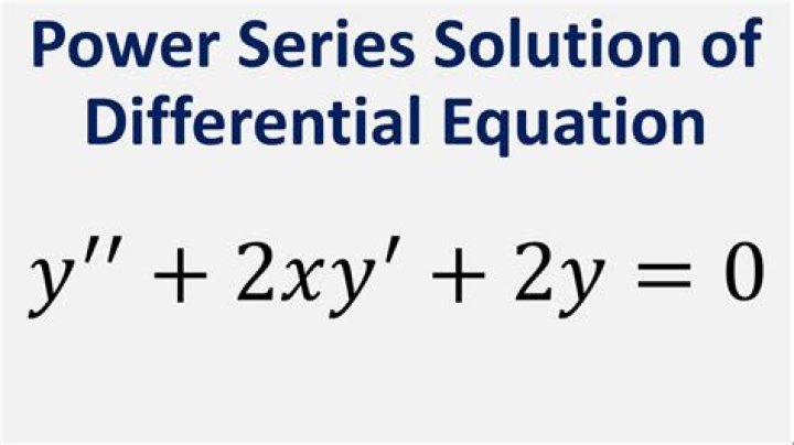 Power Series Solution to Differential Equation