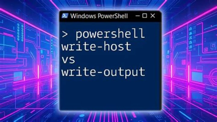 PowerShell difference between Write-Host and Write-Output?