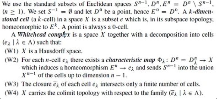 precise official definition of a cell complex and CW-complex