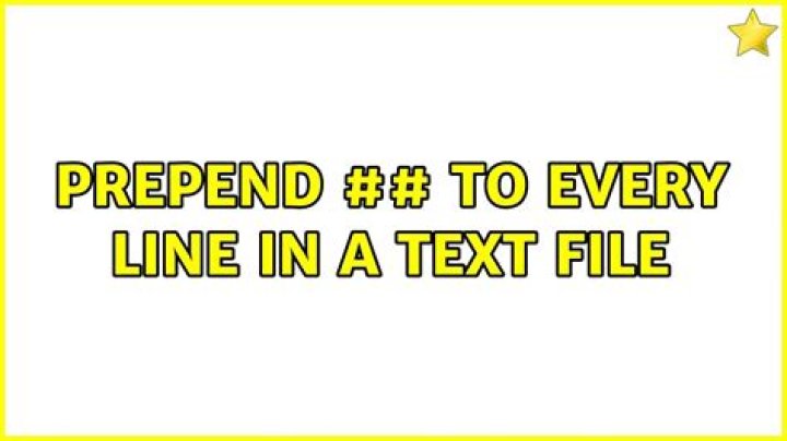Prepend ## to every line in a text file