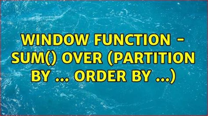 Presto Window Function - (sum over partition by)