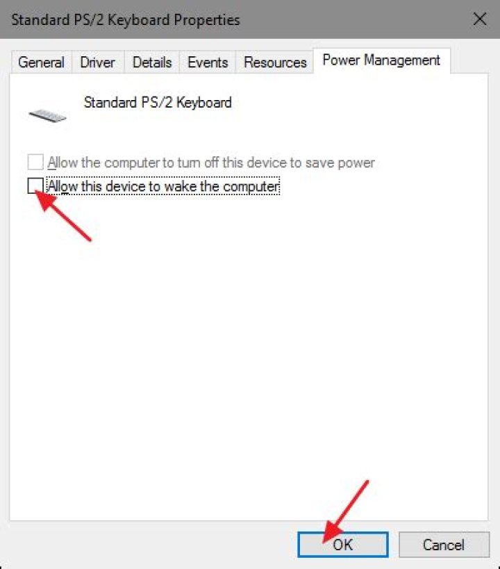 Prevent all devices from waking my computer