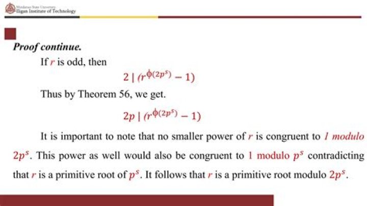Primitive Root Theorem Proof