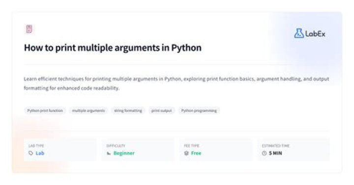 Print multiple arguments in Python