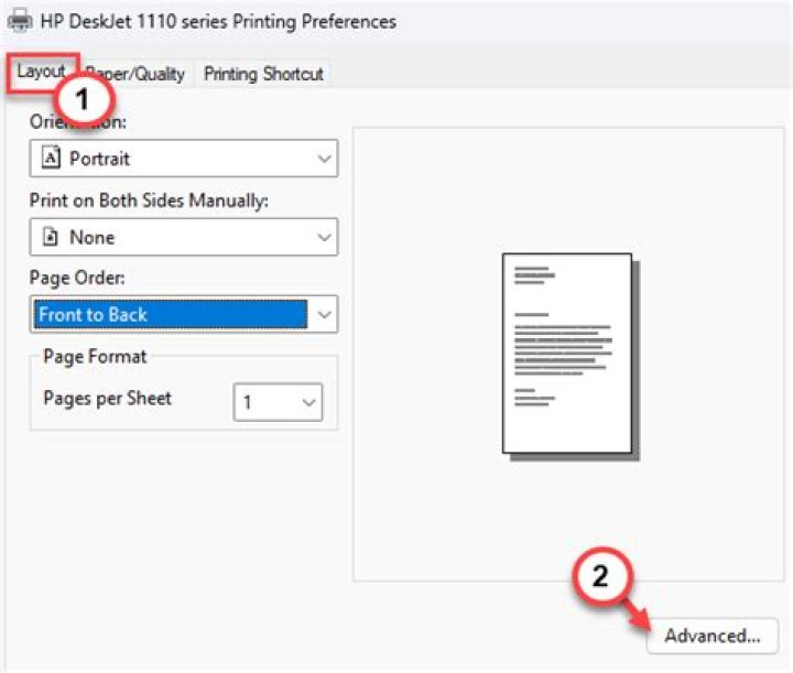 Printer prints half of page