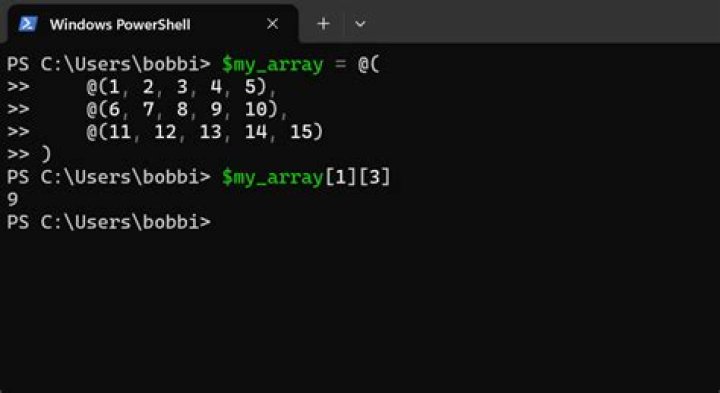 Printing an array in Powershell