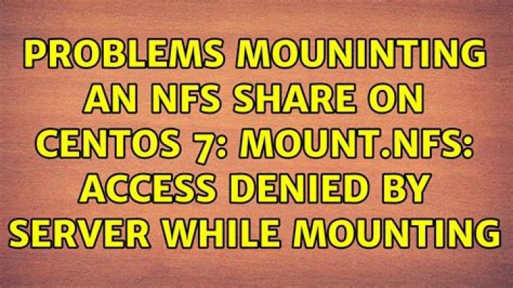 Problems mouninting an NFS share on CentOS 7: mount.nfs: access denied by server while mounting