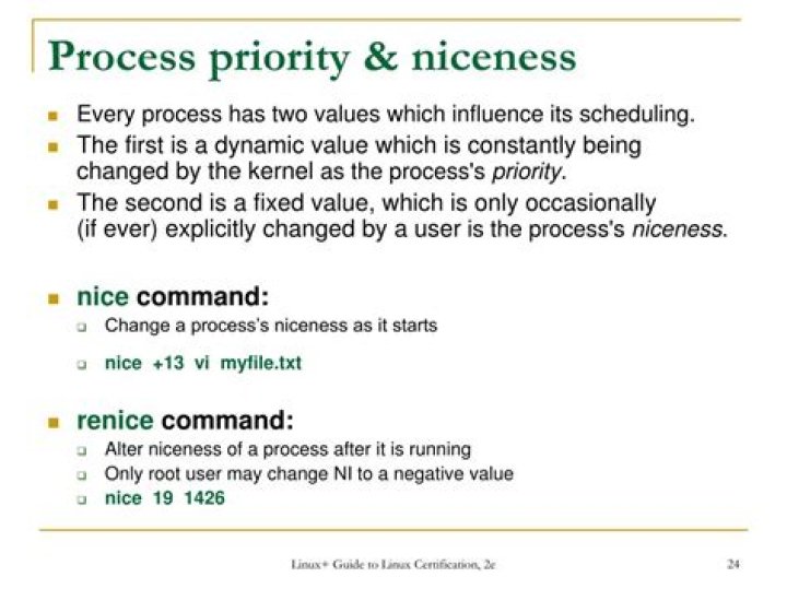 Process 'niceness' vs. 'priority'
