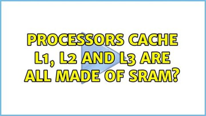 Processors cache L1, L2 and L3 are all made of SRAM?