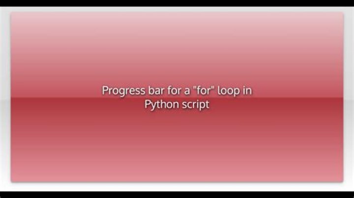 Progress bar for a 