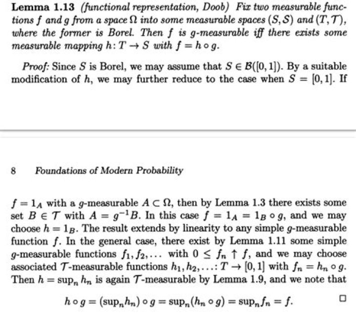 Proof of Doob Dynkin lemma when $X$ isn't assumed surjective