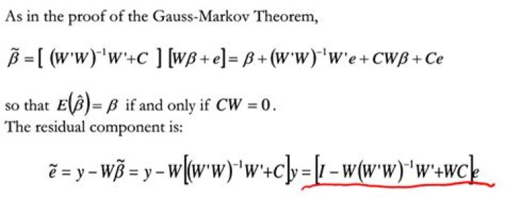 Proof of Gauss-Markov theorem