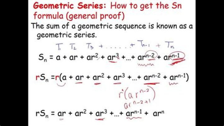 Proof of geometric series formula