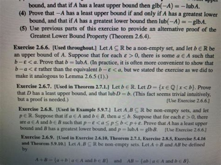 Proof of least upper bound and greatest lower bound property of an ordered set