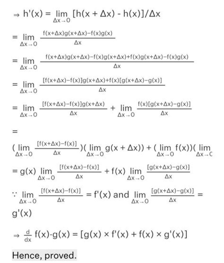 Proof of product rule for limits
