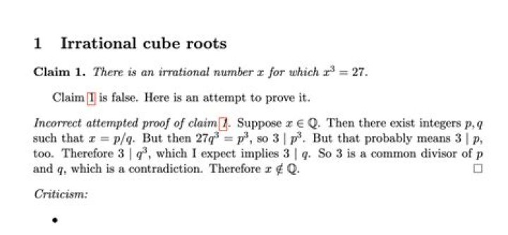 Proof of the irrationality of cube root 16