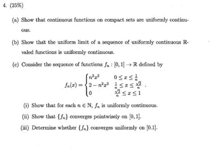Proof of uniform limit of Continuous Functions