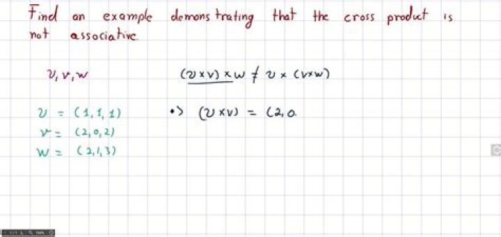 Proof that the cross product is not associative without using components