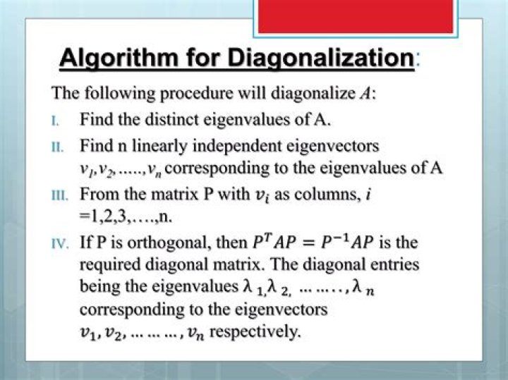Properties of Diagonalization of Matrices