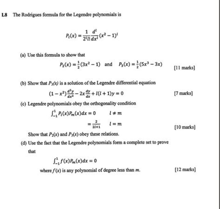 Prove Bonnet's recursion formula for Legendre polynomials