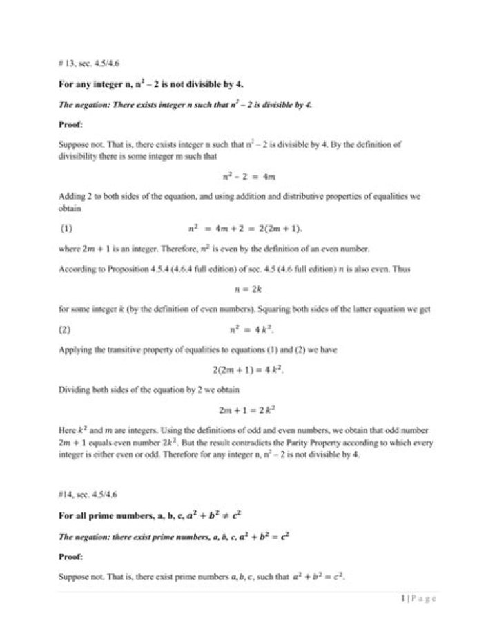 Prove that for any integer, $n^2 + 5$ is not divisible by $4$.