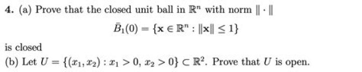 Prove that the closed unit ball is closed directly.