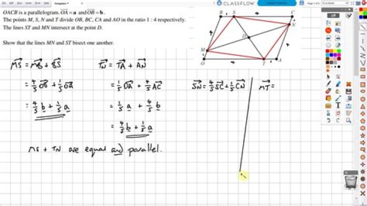 Prove using vectors two lines bisect each other