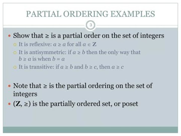 Proving a relation is partial ordering
