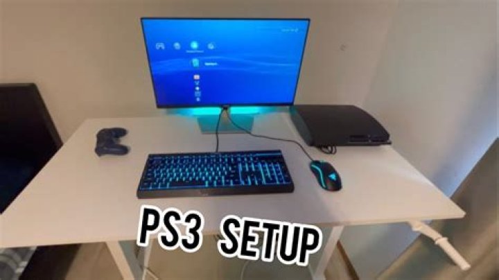 PS3 setup screen