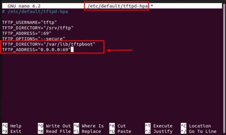 Put file with tftp client in Linux