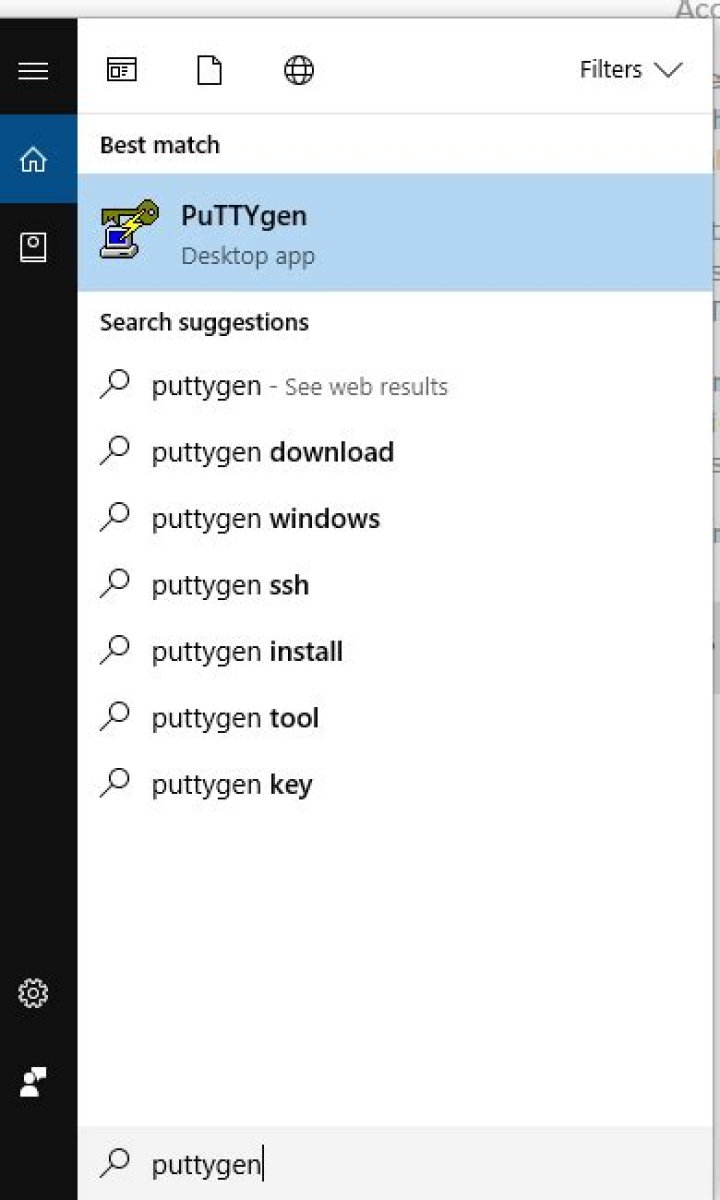PuttyGen parameters