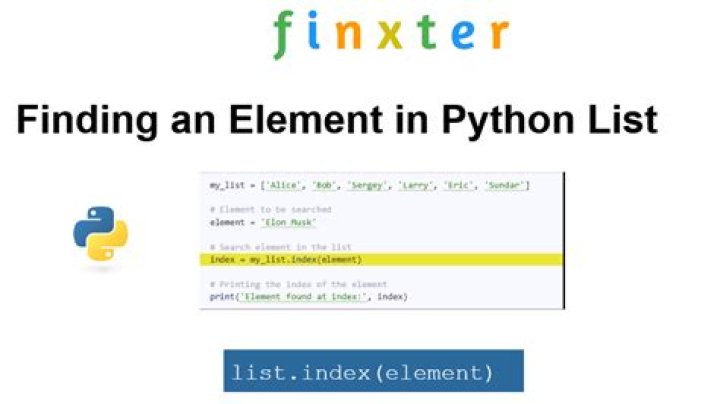 Python: Find in list