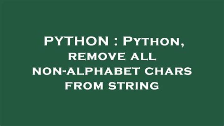 Python, remove all non-alphabet chars from string