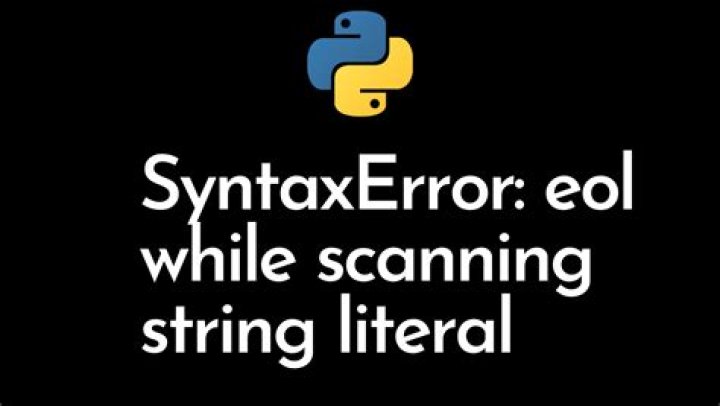 python: SyntaxError: EOL while scanning string literal